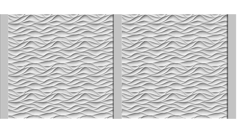 >BX14/1  Betónový plot vzor vlny s normálnym stĺpikom