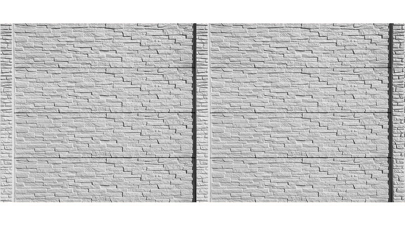 BX63/1  Betónový plot vzor pieskovec so vzorovaným stĺpikom pieskovec